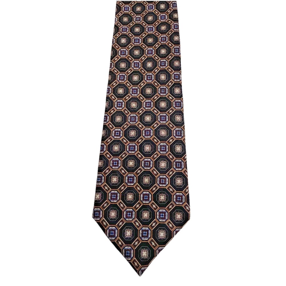 J.Z. Richards Nordstrom Mens Tie Stain Resistant Silk USA 3.75"x60.25" Vintage‎
